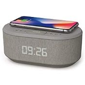 RRP £39.07 i-box Bedside Wireless Charging Non Ticking Radio Alarm