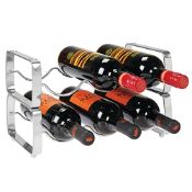 RRP £22.79 mDesign Set of 2 Wine Rack Stackable Metal Wine