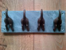 RRP £19.81 Quirky Cast Iron Metal Dogs Tail Wall Mounted Hooks
