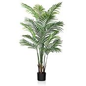 RRP £56.21 CROSOFMI Artificial Areca Palm Plant 130cm Fake Palm