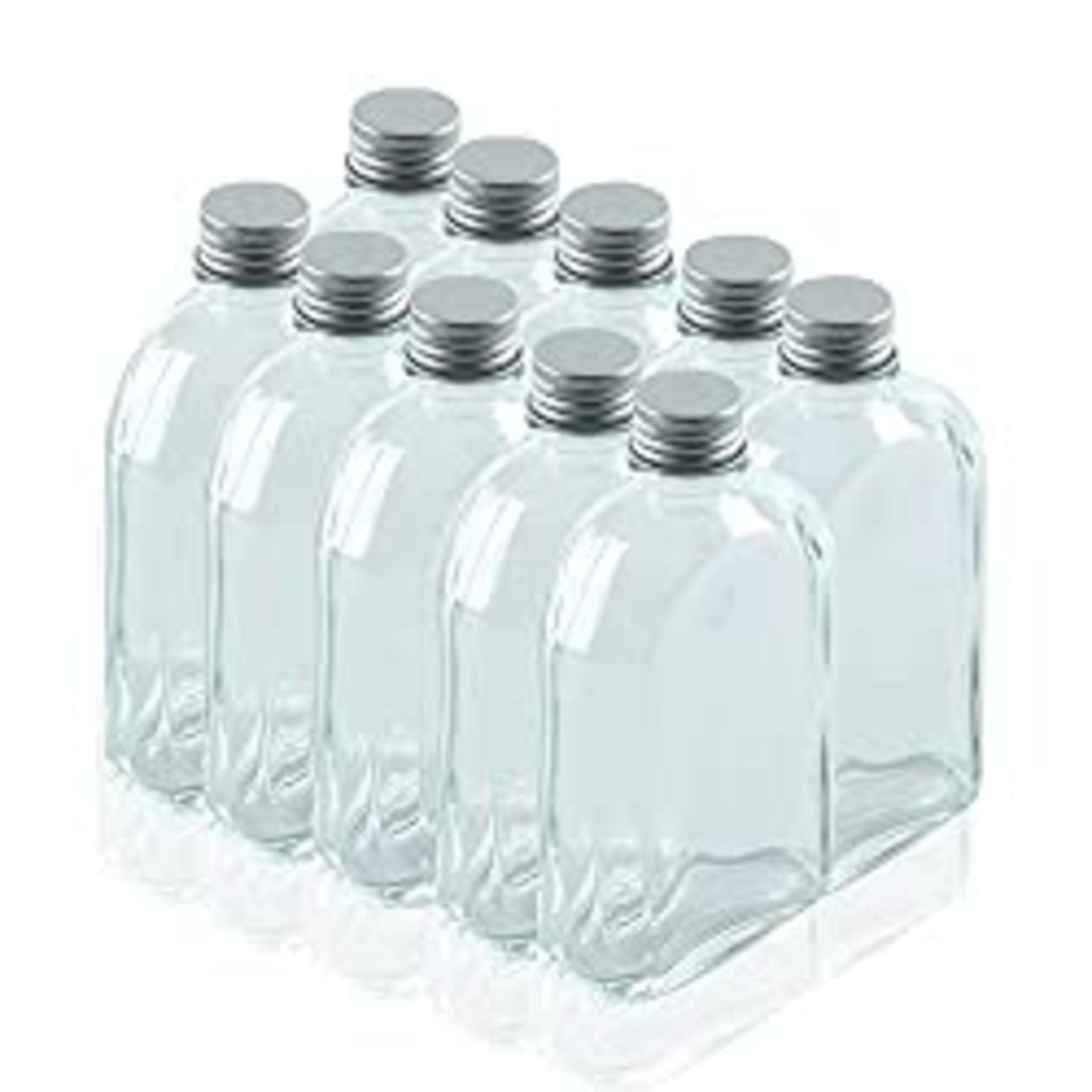 RRP £16.70 ZENO 250ml Glass Flask Bottles with Screw Tops