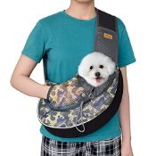 RRP £18.97 CUBY Dog Sling Mesh Puppy Carrier Pouch with Zipper
