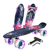 RRP £35.74 BELEEV Skateboard Complete Mini Cruiser Skateboard for Kids Teens Adults