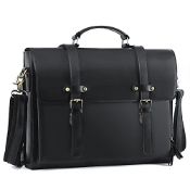RRP £75.55 Leathario Leather briefcases for Men briefcases Laptop