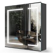 RRP £253.98 LUMIRRORS LED Bathroom Mirror Cabinet with Shaver
