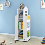 RRP £111.65 tonchean 3 Tier Rotating Bookshelf Bookcase kids house