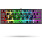 RRP £22.32 LexonElec K61-60% Percent Compact [UK Layout] Gaming Keyboard