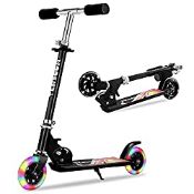 RRP £47.37 TENBOOM Scooter For Kids Ages 4-7 Boys Girls With Led Light Up Wheels