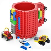 RRP £15.57 DAYMOO Build-On Brick Mug Set.Funny Mugs Gifts Compatible with Lego
