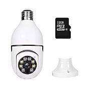 RRP £27.90 Light Bulb Security Camera with 32G SD Card