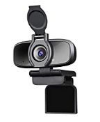 RRP £21.20 Dericam HD 1080P Webcam with Microphone and Privacy Cover