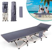 RRP £60.72 Camping Folding Bed Camping Cots Portable Chair for