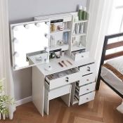 RRP £178.56 Puselo Dressing Table Vanity Makeup Table with Lights Mirror