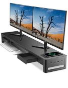 RRP £122.09 meatanty 3 In 1 Monitor Stand with Drawer Dual