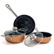 RRP £44.65 Non-Stick Cooking Pans and Pots Set