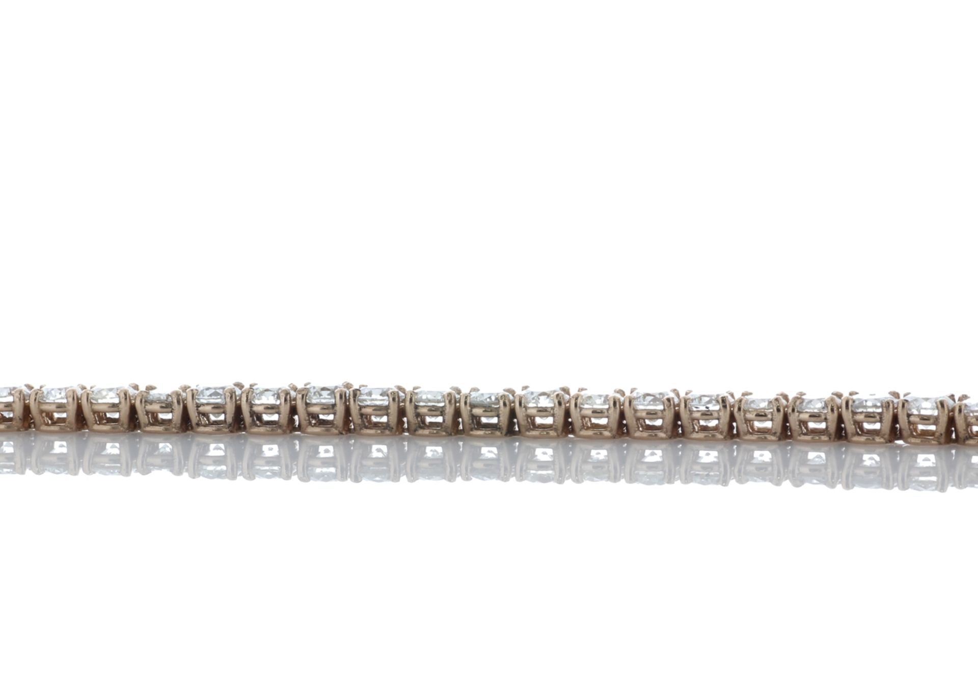 18ct Rose Gold Tennis Diamond Bracelet 9.80 Carats - Valued By IDI £35,640.00 - Forty six round - Image 4 of 5