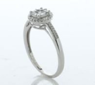 10ct White Gold Round Cluster Diamond Ring 0.25 Carats - Valued By IDI £3,250.00 - This lovely