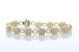 14ct Yellow Gold Full Eternity Diamond Bracelet 4.05 Carats - Valued By IDI £20,200.00 - This
