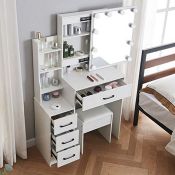 RRP £178.56 YAMISSI Dressing Table Dressing Table Set with Mirror