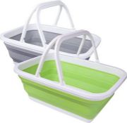 RRP £24.55 REDCAMP 2 Pack Collapsible Washing up Bowl with Handles