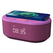 RRP £44.65 Bedside Alarm Clock Radio Non Ticking with USB Charger