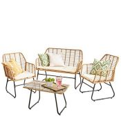 RRP £200.99 Neo Garden Patio Furniture Wicker Rattan Chair Table