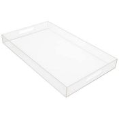 RRP £41.30 Kurtzy Clear Acrylic Plastic Serving Tray with Handles
