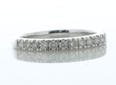 14ct White Gold Semi Eternity Diamond Wedding Ring 0.50 Carats - Valued By AGI £2,675.00 -