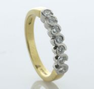 18ct White Gold Diamond Semi Eternity Ring 0.50 Carats - Valued By AGI £2,250.00 - Seven round