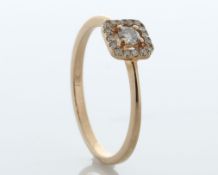 10ct Rose Gold Diamond Halo Ring 0.28 Carats - Valued By AGI £1,995.00 - A stunning 10ct rose gold