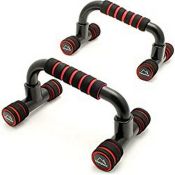 RRP £11.15 CampTeck U6664 Push Up Bars Stand with Foam Grip Handle for Chest Press