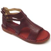 RRP £58.42 ZLUXURQ Womens Leather Sandals- Low Wedge Soft Outdoor