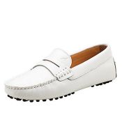 RRP £48.31 Shenduo Women's Penny Loafer Leather Moccasins for Driver