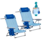 RRP £70.00 WEJOY Adjustable Beach Chair Set of 2