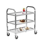 RRP £93.79 HLC 3 Tier Stainless Steel Serving Catering Trolley
