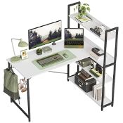 RRP £122.82 CubiCubi Computer Desk with Storage Shelves 120x84 cm