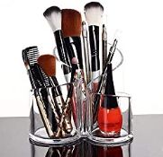 RRP £6.69 PuTwo Acrylic Makeup Brush Holder Desk Organizer Cosmetics