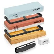 RRP £18.97 Savieva Whetstones for Sharpening Knives 400/1000 3000/8000