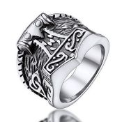 RRP £14.58 FaithHeart Nordic Viking Ring for Man Antique Thors