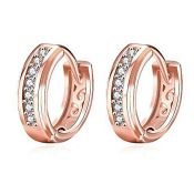 RRP £7.80 Zolkamery Rose Gold Hoop Earrings for Women Rosegold