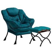 RRP £193.09 HollyHOME Armchair Accent Chair Lazy Chair with Footstool