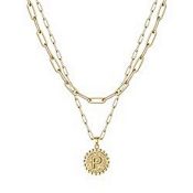 RRP £14.50 Minegreet Dainty Layered Initial Necklaces for Women