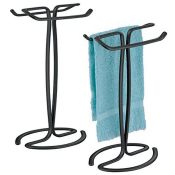 RRP £34.52 mDesign Standing Towel Rack 2-Sided Small Towel
