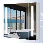 RRP £245.65 Tokvon Alameda Bathroom Mirror Cabinet led illuminated