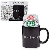 RRP £14.89 Friends Coffee Mug and Central Perk Novelty Socks Gift