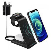 RRP £40.19 Wireless Charger 3 in 1 Wireless Charger Station Fast