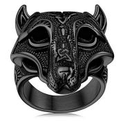 RRP £16.71 FaithHeart Mans Viking Rings Wolf Jewellery Steampunk