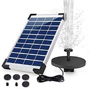 RRP £23.34 AISITIN 5.5W Solar Fountain Pump Backup Solar Floating Water Fountain Pump