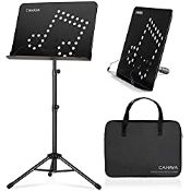 RRP £32.37 CAHAYA Sheet Music Stand Dual Use Metal Portable with