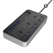 RRP £12.74 iBlockCube Extension Lead with 6 USB Ports (3.1A)